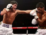 Jamie McDonnell in action with Darwin Zamora during their Final Eliminator for IBF Bantamweight World Championship fight on October 20, 2012