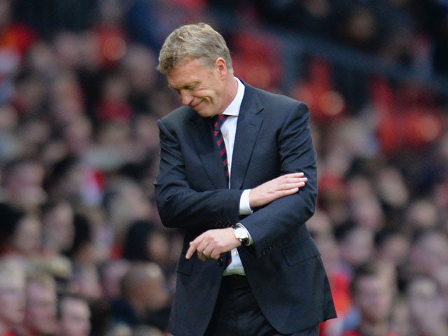 Manchester United manager David Moyes during the Barclays Premier League match between Manchester United and Southampton at Old Trafford on October 19, 2013