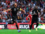 Nani of Portugal celebrates after scoring his team's second goal during the FIFA 2014 World Cup Qualifier match against Luxembourg on October 15, 2013