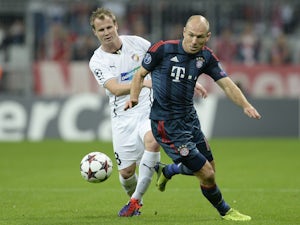 Robben gives Bayern lead in Russia