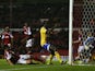 Clayton Donaldson of Brentford scories his sides second goal during the Sky Bet League One match between Bristol City and Brentford at Ashton Gate on October 22, 2013