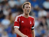 Danny Collins of Nottingham Forest during the Pre Season Friendly match between Chesterfield and Nottingham Forest at Proact Stadium on July 16, 2013