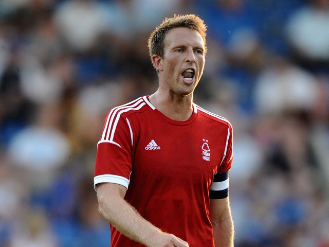 Danny Collins of Nottingham Forest during the Pre Season Friendly match between Chesterfield and Nottingham Forest at Proact Stadium on July 16, 2013