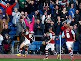 Burnley's Danny Ings celebrates after scoring the opening goal against QPR on October 26, 2013