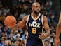 Jamaal Tinsley #6 of the Utah Jazz controls the ball against the Denver Nuggets at the Pepsi Center on November 9, 2012