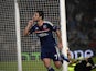 Lyon's French midfielder Clement Grenier reacts after scoring during the UEFA Europa League group I football match Olympique Lyonnais (OL) vs HNK Rijeka on October 24, 2013