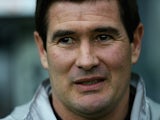 Nigel Clough, then managing Derby County, looks on during a Championship match on March 16, 2013