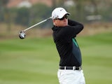 Simon Dyson in action during the second round of the BMW Masters on October 25, 2013