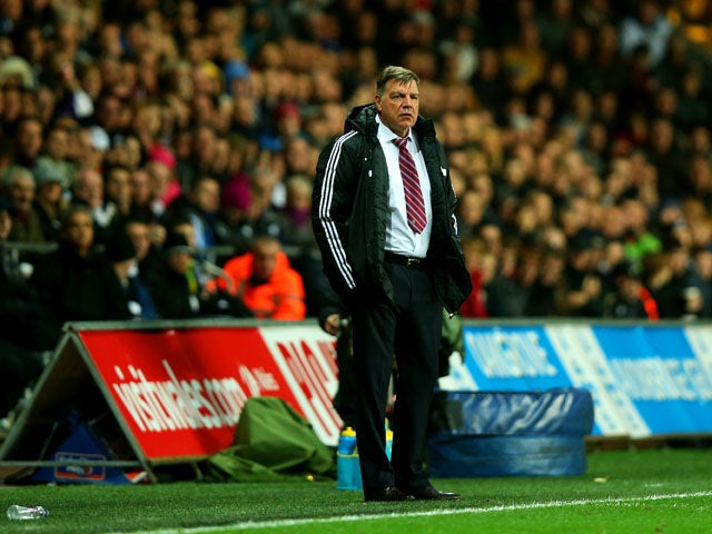 Manager Sam Allardyce of West Ham during the Barclays Premier League match between Swansea City and West Ham United at Liberty Stadium on October 27, 2013