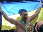 Ukraine's two-time World Heavyweight champion Vitali Klitschko celebrates after he successfully defended his WBC heavyweight title against Germany's Manuel Charr in Moscow early on September 9, 2012