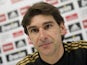 Real Madrid's assistant coach Aitor Karanka attends a press conference after a training session at Real Madrid sport city on December 9, 2011