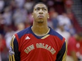 Anthony Davis #23 of the New Orleans Pelicans looks on prior to a preseason NBA game against the New Orleans Pelicans on October 5, 2013 