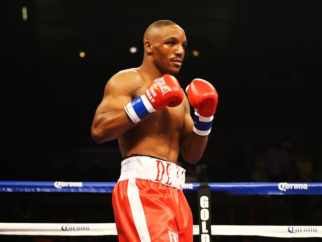 Devon Alexander stands ready to fight Lee Purdy during their IBF Welterweight Title fight at Boardwalk Hall Arena on May 18, 2013