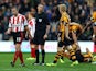 Lee Cattermole of Sunderland is sent off with a red card by referee Andre Marriner after a foul on Ahmed Elmohamady (down) of Hull during the Barclays Premier League match between Hull City and Sunderland at KC Stadium on November 2, 2013
