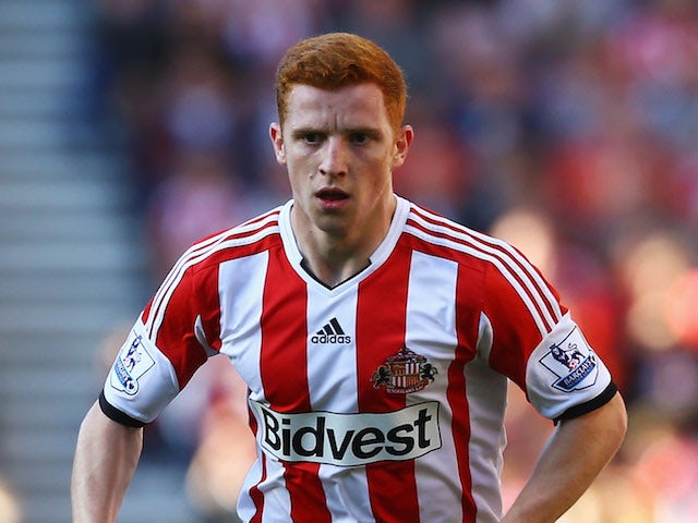 Jack Colback of Sunderland in action during the Barclays Premier League match between Sunderland and Liverpool at the Stadium of Light on September 29, 2013