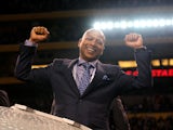 Senior Vice President and General Manager Jerry Reese of the New York Giants celebrates after the Giants won 21-17 against the New England Patriots during Super Bowl XLVI at Lucas Oil Stadium on February 5, 2012