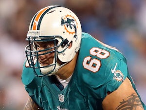 Richie Incognito of the Miami Dolphins during their preseason game at Bank of America Stadium on August 17, 2012
