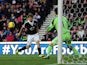 Jay Rodriguez of Southampton scores their first goal past Asmir Begovic of Stoke City during the Barclays Premier League match between Stoke City and Southampton on November 02, 2013