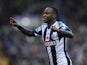 Saido Berahino of West Bromwich Albion celebrates scoring the opening goal during the Barclays Premier League match between West Bromwich Albion and Crystal Palace at The Hawthorns on November 2, 2013