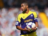 Ashley Williams of Swansea looks on during the Barclays Premier League match between West Bromwich Albion and Swansea City at The Hawthorns on September 01, 2013