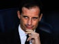 Head coach Massimiliano Allegri of AC Milan looks on during the UEFA Champions League Group H match Between FC Barcelona and AC Milan at Camp Nou on November 6, 2013
