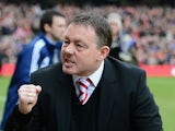 Nottingham Forest manager Billy Davies clenches his fist in celebration on February 16, 2013