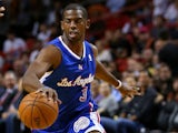 Chris Paul of the Los Angeles Clippers brings the ball up the court during a game against the Miami Heat at AmericanAirlines Arena on November 7, 2013 