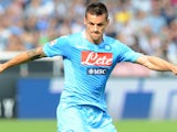 Christian Maggio of Napoli in action during the Serie A match between SSC Napoli and Torino FC at Stadio San Paolo on October 27, 2013