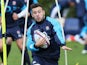 Danny Care runs through the slalom poles during the England training session held at Pennyhill Park on October 28, 2013