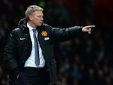 Man United manager David Moyes gestures on the touchline during the match against Arsenal on November 10, 2013