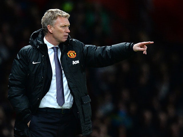 Man United manager David Moyes gestures on the touchline during the match against Arsenal on November 10, 2013