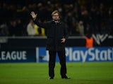 Dortmund's head coach Jürgen Klopp reacts after the UEFA Champions League group F football match Borussia Dortmund vs Arsenal London in Dortmund, western Germany on November 6, 2013