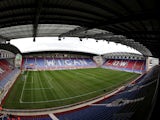 A general shot of Wigan Athletic's DW Stadium on March 19, 2011