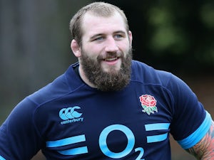 Joe Marler looks on during the England training session at Pennyhill Park on November 7, 2013