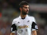 Jordi Amat of Swansea City during the Barclays Premier League match between Swansea City and Arsenal at the Liberty Stadium on September 28, 2013