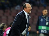 Head coach Rafael Benitez of SSC Napoli during the UEFA Champions League Group F match between SSC Napoli and Olympique de Marseille at Stadio San Paolo on November 6, 2013