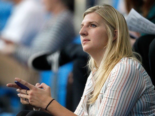 Ex swimmer Rebecca Adlington watches on from the stands on day three of the 2013 British Gas International meeting at John Charles Centre for Sport on March 9, 2013