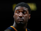 Roy Hibbert of the Indiana Pacers against the Atlanta Hawks at Philips Arena on October 22, 2013