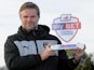 Coventry City manager Steven Pressley celebrates his Manager of the Month award for October on November 7, 2013