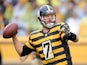 Ben Roethlisberger of the Pittsburgh Steelers drops back to pass during the second quarter against the Detroit Lions on November 17, 2013 