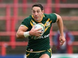 Australia's Billy Slater in action against USA during their World Cup quarter final match on November 16, 2013