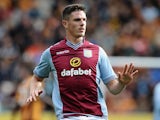 Aston Villa's Ciaran Clark in action against Hull during their Premier League match on October 5, 2013