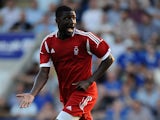 Forest's Guy Moussi in action during a friendly match on July 16, 2013
