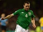 John O'Shea of Republic of Ireland in action during the FIFA 2014 World Cup Qualifying Group C match against Sweden on September 6, 2013