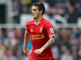 Luis Alberto of Liverpool in action during the Barclays Premier League match between Newcastle United and Liverpool at St James' Park on October 19, 2013