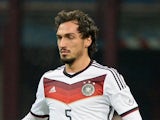Mats Hummels in action for Germany against Italy on November 15, 2013.