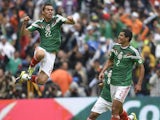 Mexico's forward Paul Aguilar celebrates after scoring against New Zealand during their FIFA World Cup intercontinental play-off football match in Mexico City on November 13, 2013