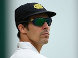 Mitchell Johnson of the Warriors looks on during day one of the Sheffield Shield match between the Western Australia Warriors and the South Australia Redbacks at the WACA on November 6, 2013