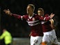 Luke Norris of Northampton Town celebrates after scoring his sides goal during the Sky Bet League Two match between Northampton Town and Fleetwood Town at Sixfields Stadium on November 16, 2013 