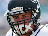 Jacksonville Jaguars' Paul Posluszny watches his team in action against Indianapolis Colts on September 29, 2013